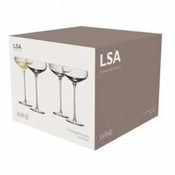 Набор бокалов для шампанского wine, 215 мл, 4 шт.