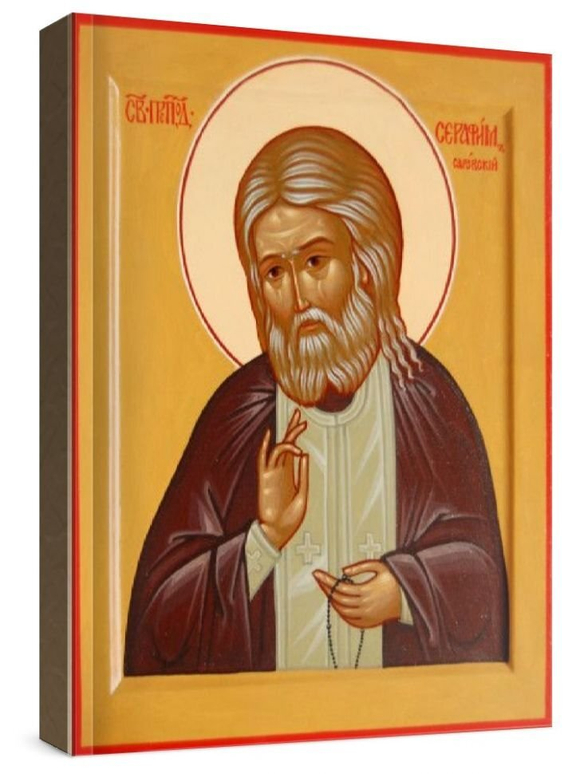 Серафим Саровский (рукописная икона)