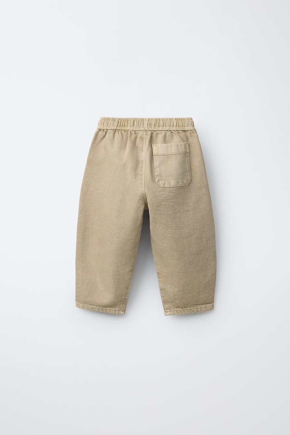 ZARA БРЮКИ BAGGY ИЗ САРЖИ, РЫЖЕВАТО-КОРИЧНЕВЫЙ