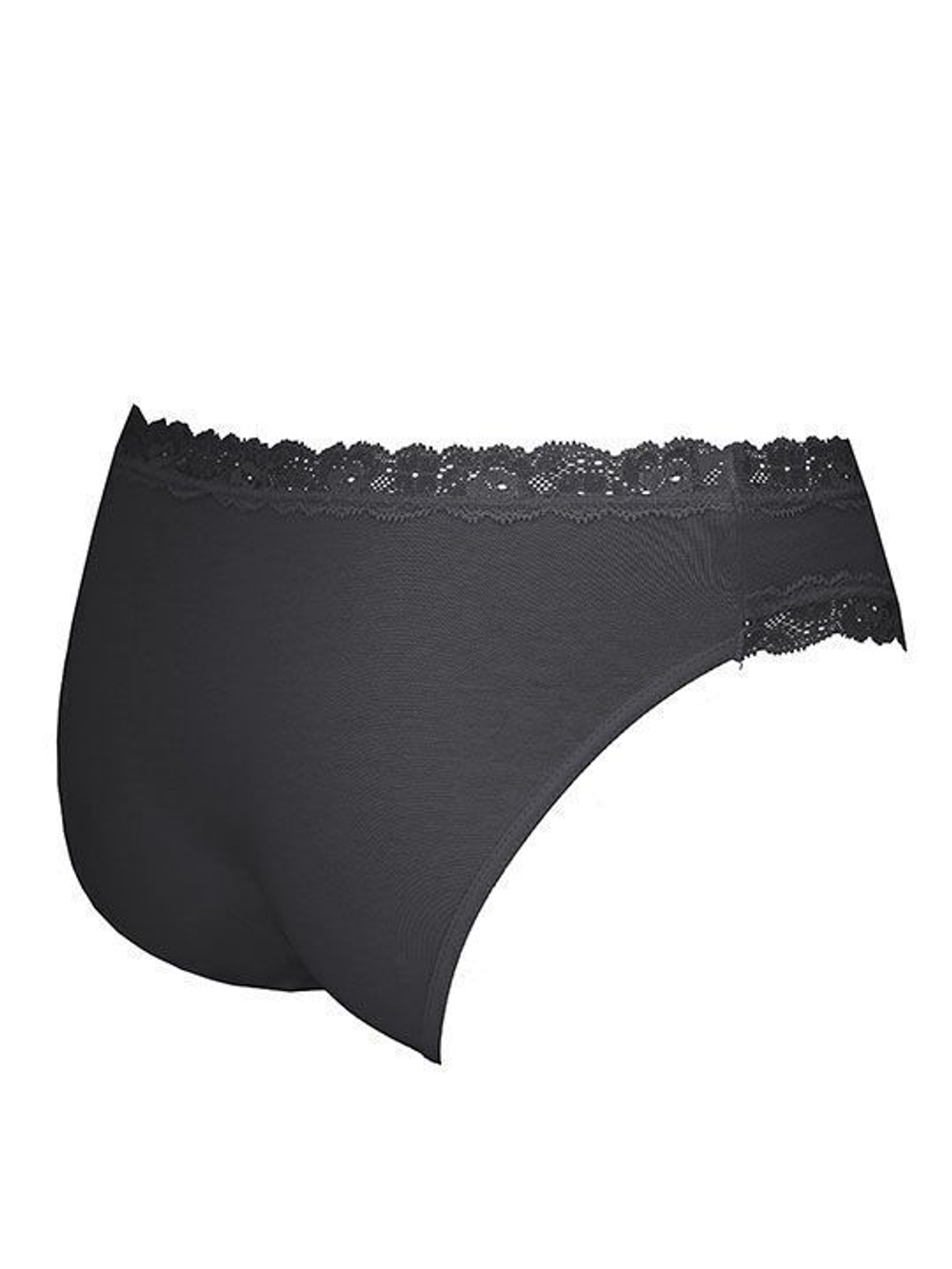 Хлопковые трусики-слипы Fresh Cotton Lace (Размер: M) (Цвет: черный)