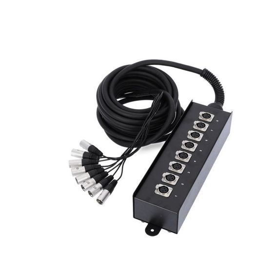 Adam Hall K 8 C 10 - мультикор со стейдж-боксом, 8 x XLR возврат, 8 x 0.314 мм2, 10 м