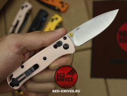 Нож Benchmade 533 Bugout Mini - розовый нейлон, клинок сатин RK/Н22