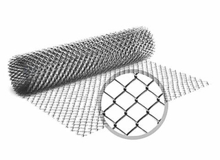 Сетка рабица 1,5/10 м яч.55х55 мм пруток 2,5 мм плетеная оцинкованная