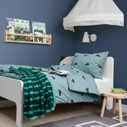 IKEA BARNDRÖM  (ИКЕА БАРНДРÖМ)  -  Пододеяльник и наволочка, авто/синий дизайн, 150x200/50x60 см