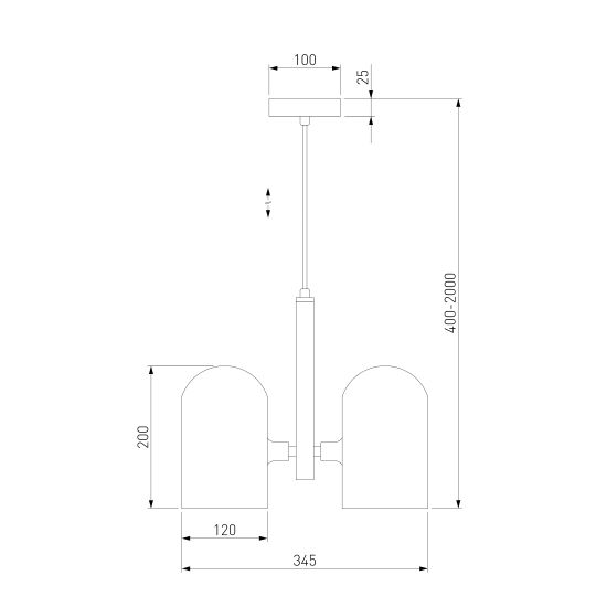 50357/3 / подвесной светильник/латунь