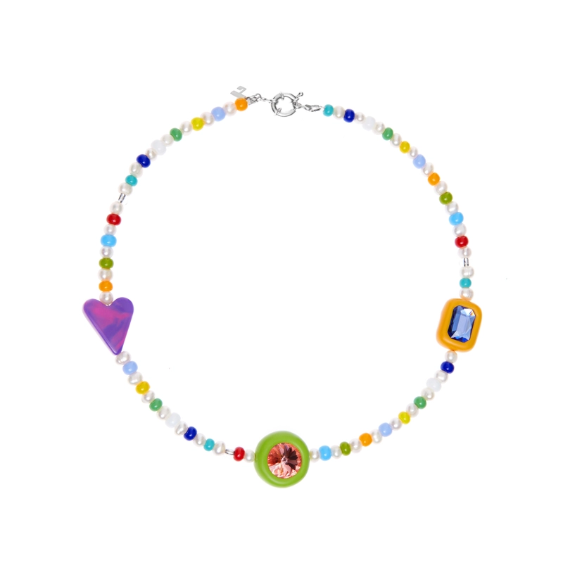 Колье Кристалл Жемчужина