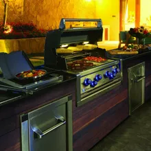 Встраиваемый газовый гриль Broil King Regal 570 BI, 6 горелок, вертел, чёрный