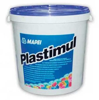 Гидроизоляция и клеящая эмульсия битумная Mapei Plastimul 20 кг