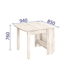 Колибри-14 (DaVita) Стол-книжка (дуб канадский)