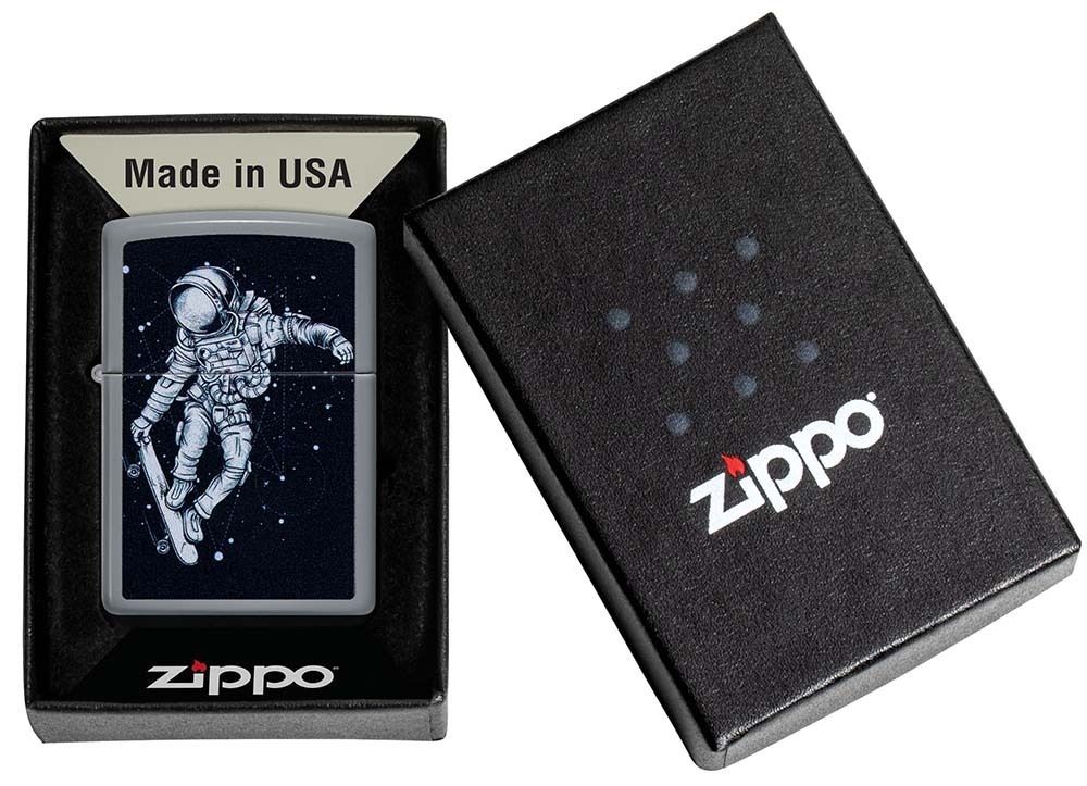Зажигалка Zippo Skateboarding Astronaut с покрытием Flat Grey (48644) 6