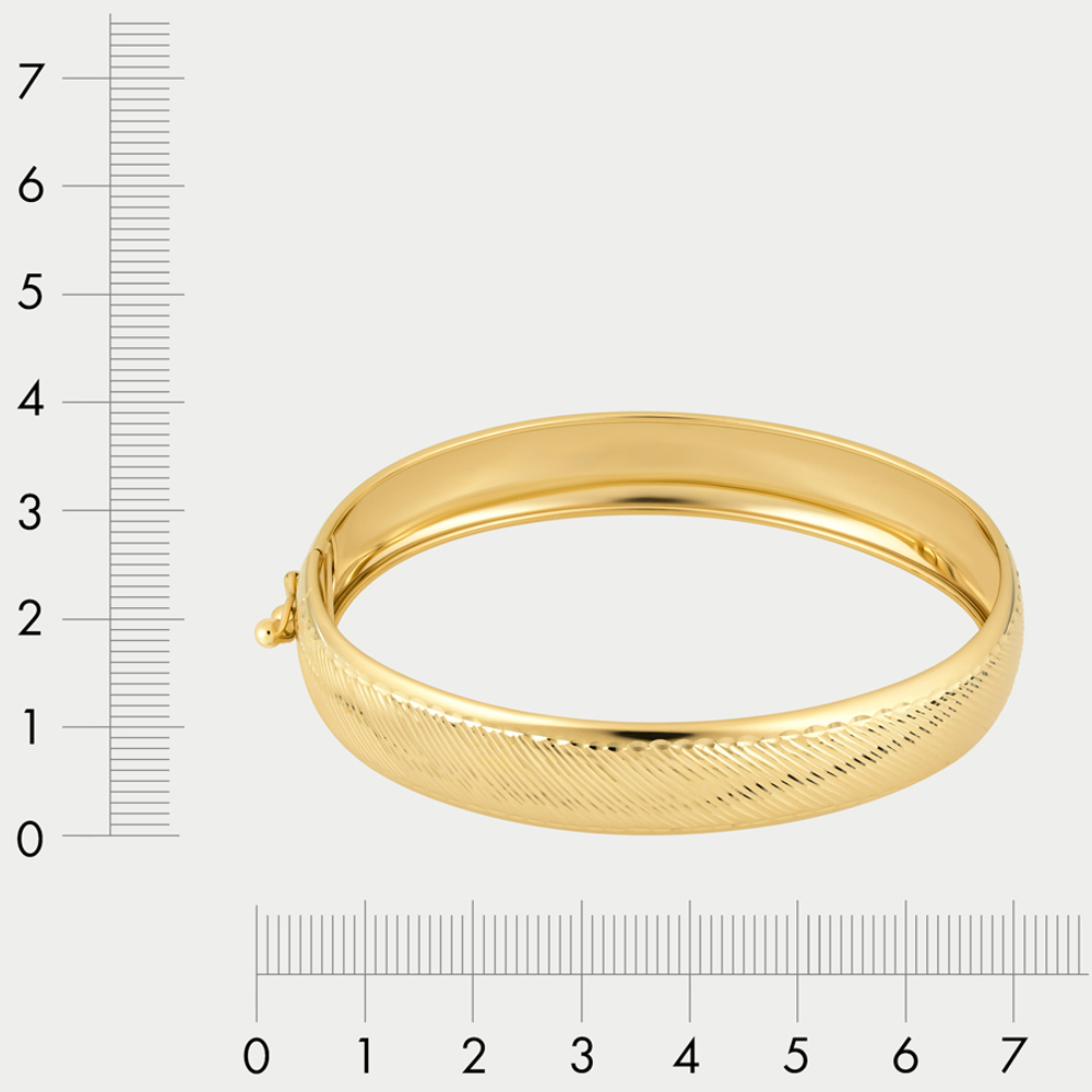 Браслет жесткий для женщин из желтого золота 585 пробы без вставки (арт. А 022152Л)