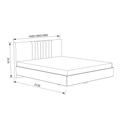 Кровать с латами Соло 160*200, Коричневый, бежевый
