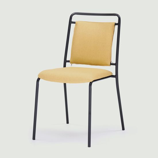 Стул металлический с мягким сиденьем и спинкой Sven песочный