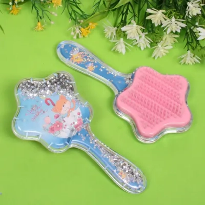 Расческа массажная детская «Gloria», Лисенок, цвет голубой, на подвесе, 17*8см