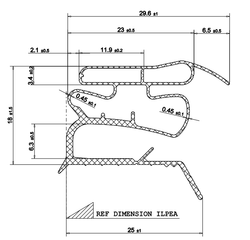 Уплотнитель для холодильника Индезит SB105.40 м.к. 660*575 мм (022)