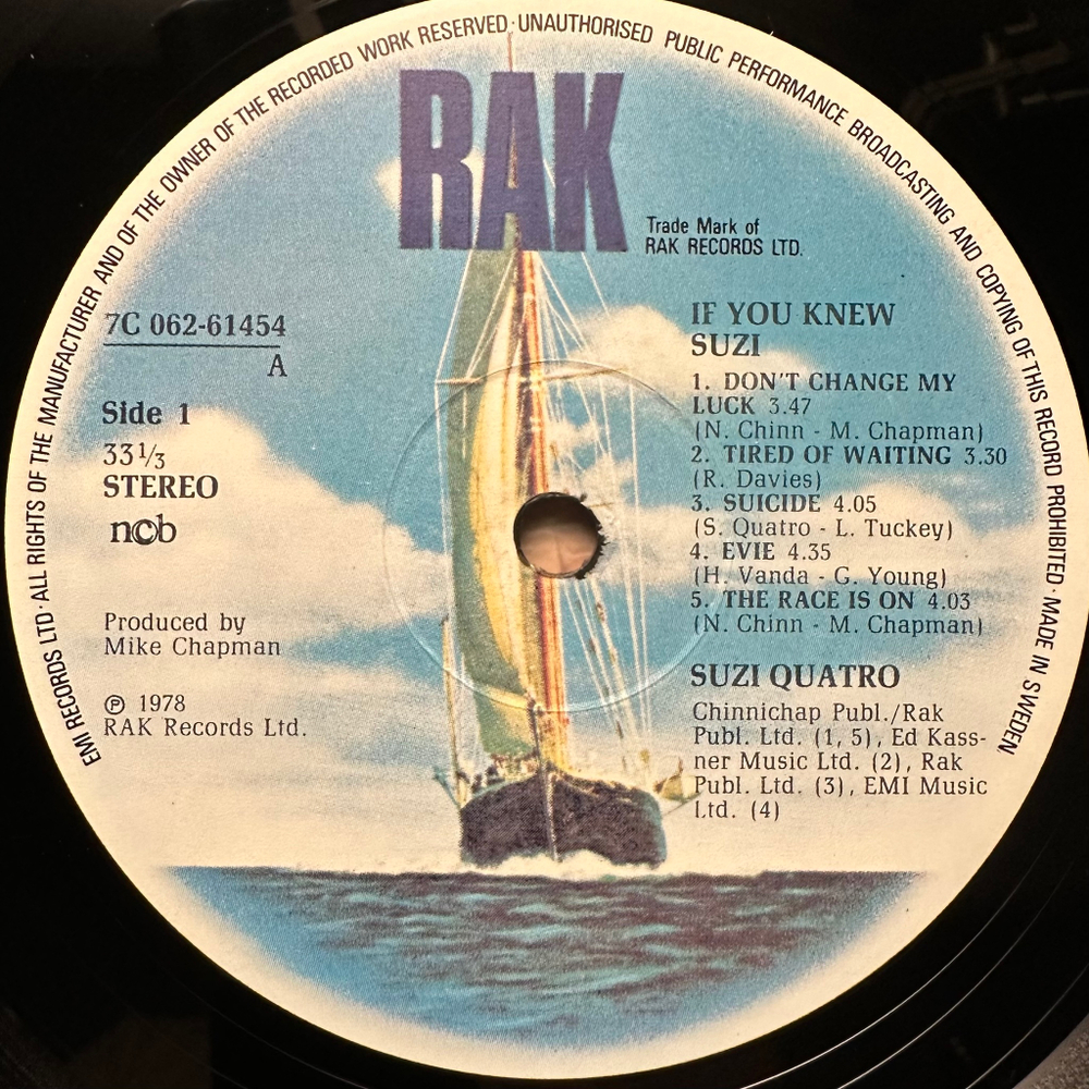 Suzi Quatro - If You Knew Suzi (Скандинавия 1978г.)