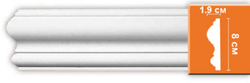 Молдинг гладкий Decomaster 97617F гибкий 80х19х2400мм
