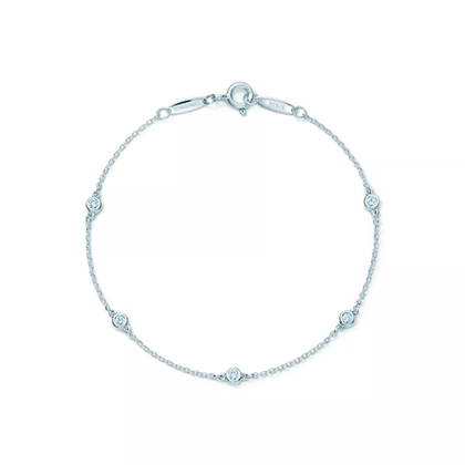 Браслет из серебра с бриллиантами по окружности , Tiffany 💎Yard 0.15ct В наличии