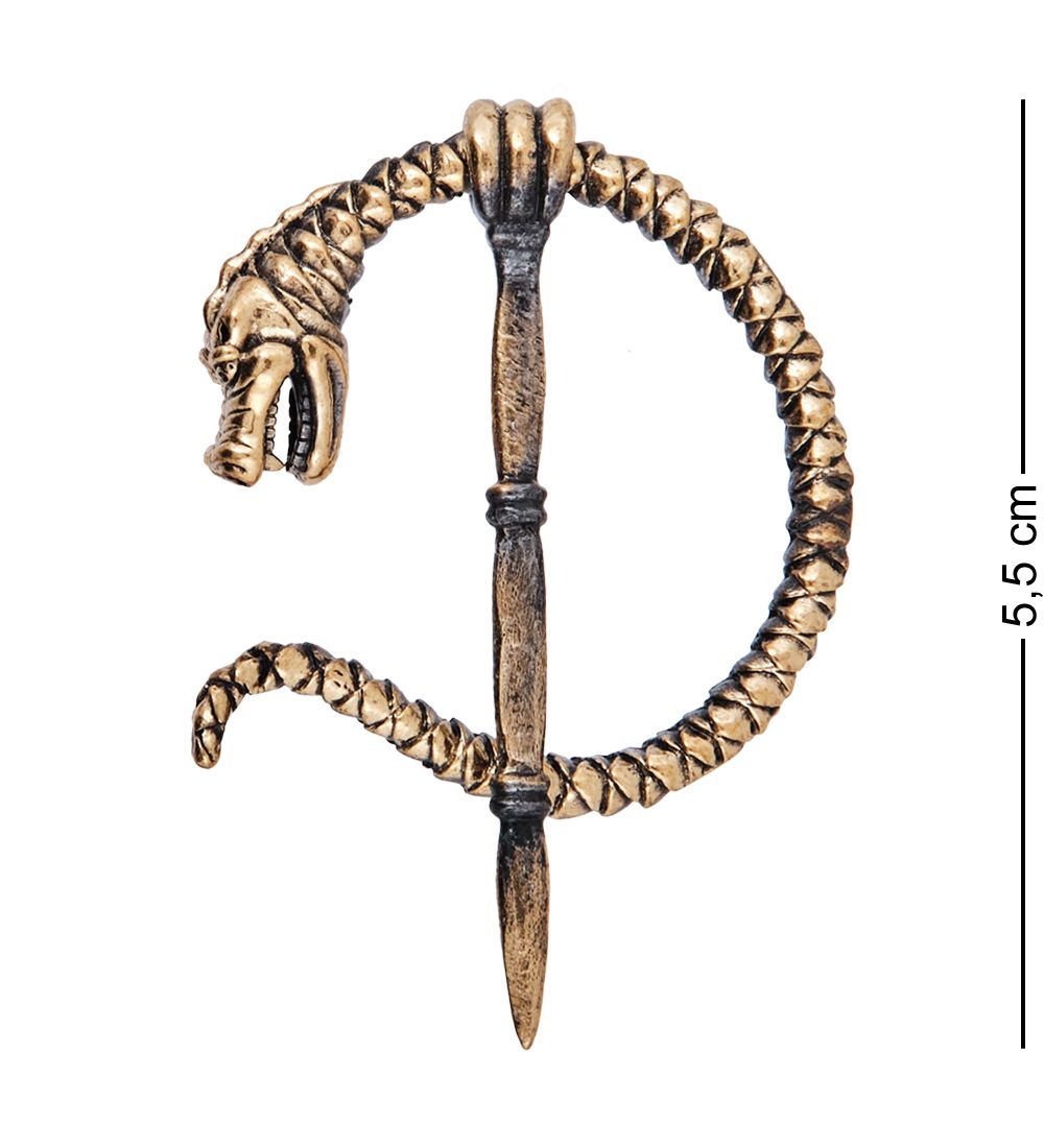 AM-3946 Заколка «Змея» (латунь)