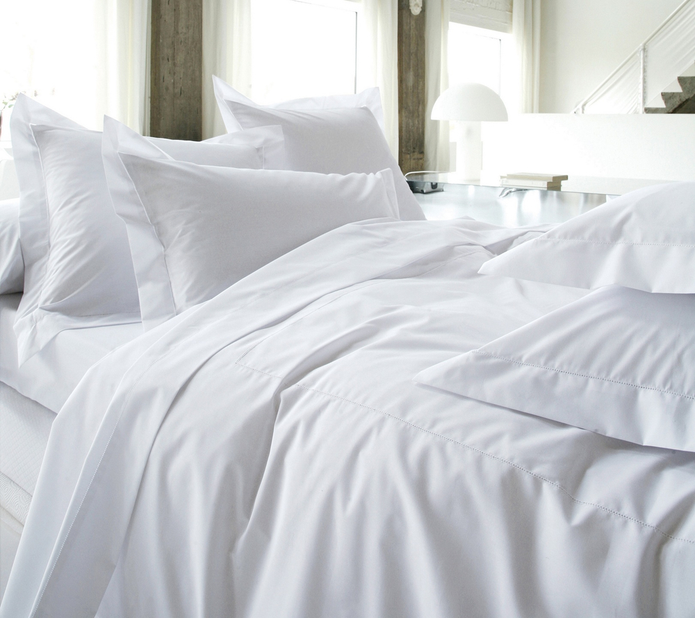 Постельное белье 2 спальное евро Blanc des Vosges Marquise Blanc