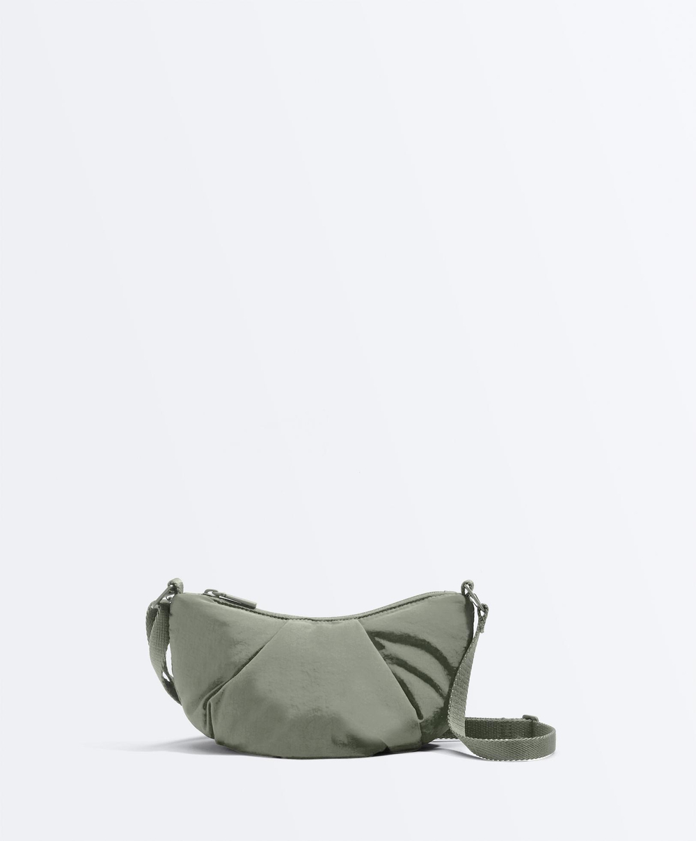 OYSHO Стеганая мини-сумка с плечевым ремнем, хаки