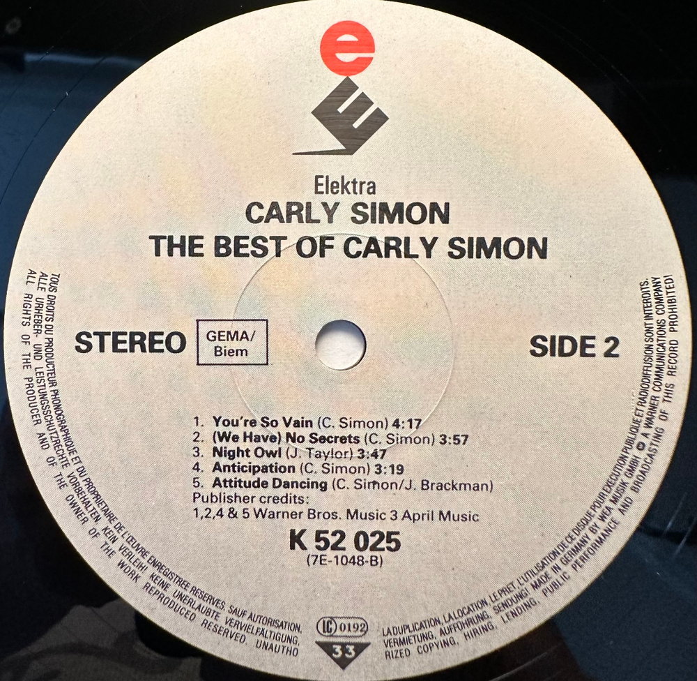 Carly Simon - The Best Of Carly Simon (Германия)