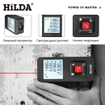 Лазерный дальномер, 120 м, зарядка через USB, с тканевой сумкой