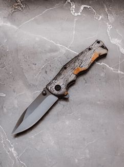 Выкидной нож тактический BOKER Коричневый рисунок под дерево