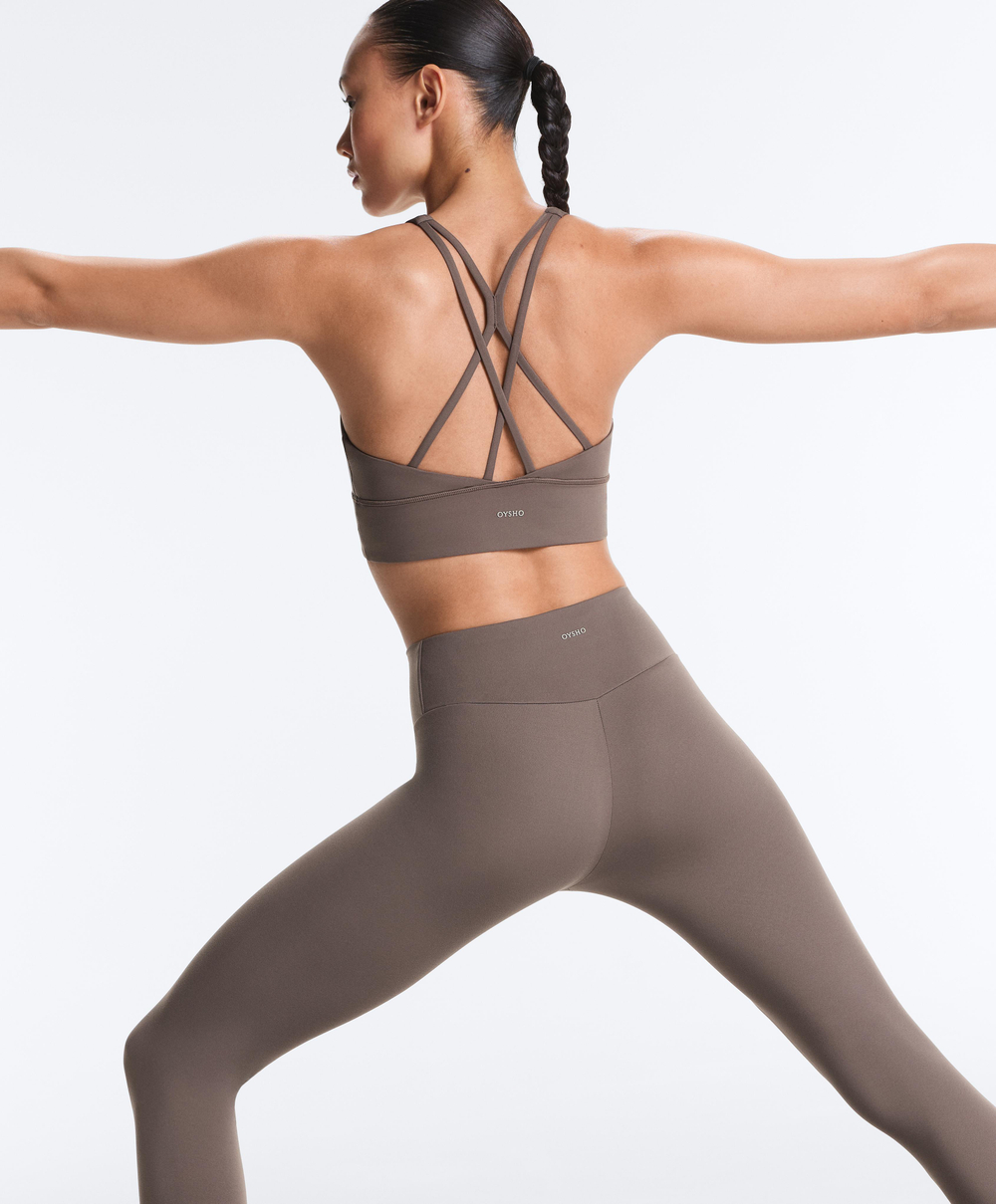 OYSHO Легинсы Comfortlux длиной до щиколотки с высокой посадкой, серо-коричневый