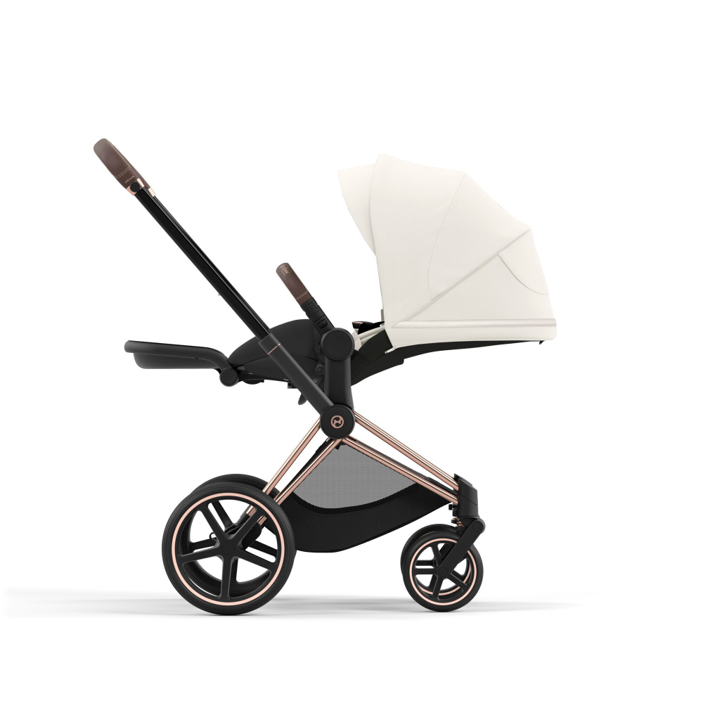 Коляска Cybex Priam IV 3 в 1 цвет Off White на шасси Rosegold