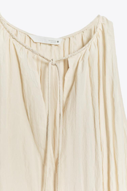 ZARA ЛЕГКОЕ ПЛАТЬЕ С ЖАТЫМ ЭФФЕКТОМ — ZW COLLECTION, БЕЖЕВЫЙ