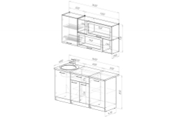 Кухонный гарнитур Терция экстра 5 3000 мм