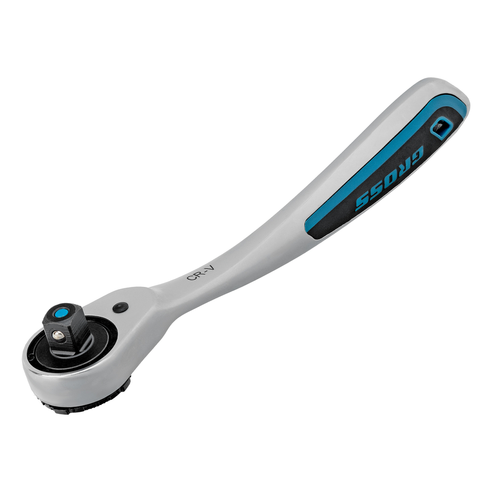 Набор торцевых головок, трещотка 120 зубьев, 1/2", CrV, 12 предметов Gross 14138