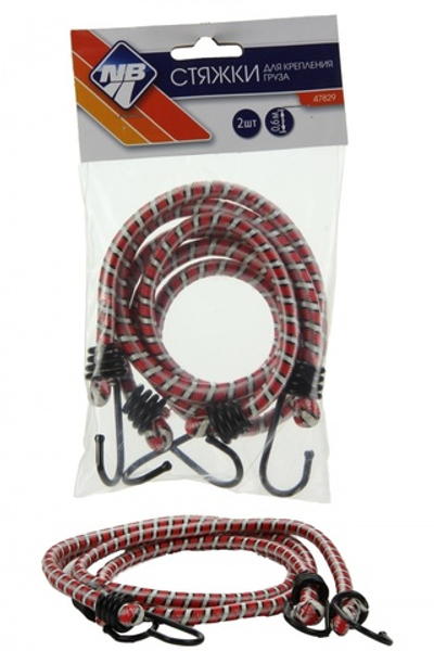 47829 Стяжка для крепления груза "Nova Bright" ( металлическими с крюками) 0,6м (2шт)