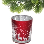 Подсвечник «Зимнее сияние» 8,5*10 см, Красный