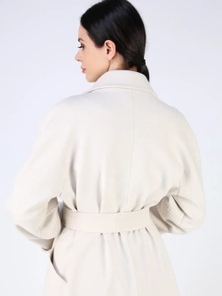 Пальто демисезонное оверсайз с поясом