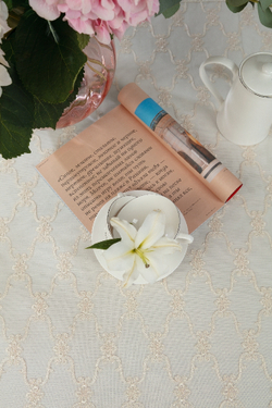 Скатерть 220 Domus 3548 Ivory кружевная