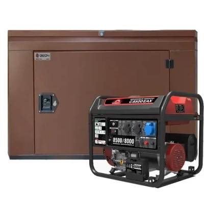 Генератор бензиновый SUNREKA G8500EAX с кожухом Geon 1200 RAL 8017