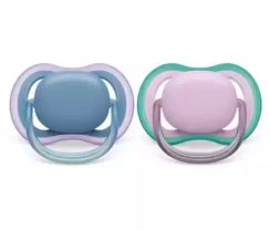 Əmzik\ ultra air soother, 6-18m, pink/blue girl