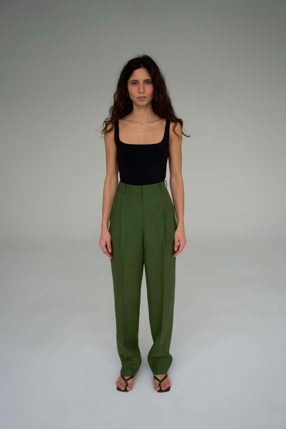 Брюки Модерн со стрелками изо льна 100%