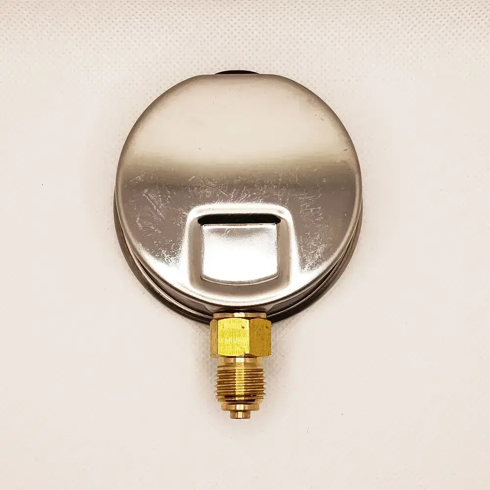 Манометр гидравлический на 10 бар (150 psi), 63 мм, G 1/4" радиальный, виброустойчивый - глицериновый