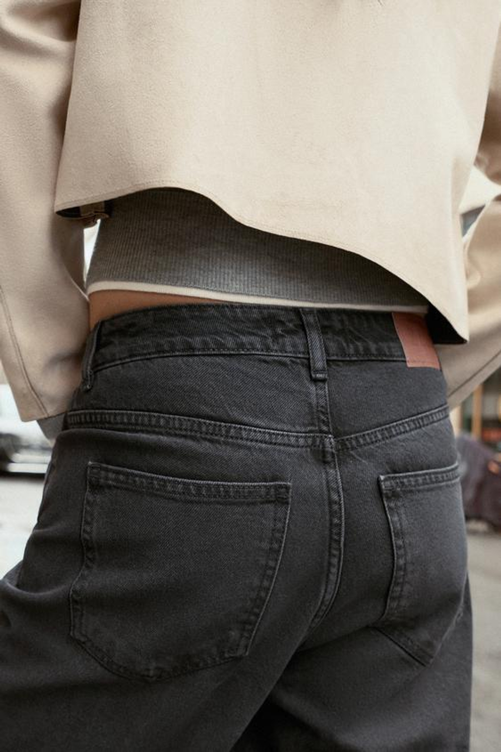 ZARA ДЖИНСЫ Z.02 STRAIGHT ANKLE С ВЫСОКОЙ ПОСАДКОЙ, ЧЕРНЫЙ