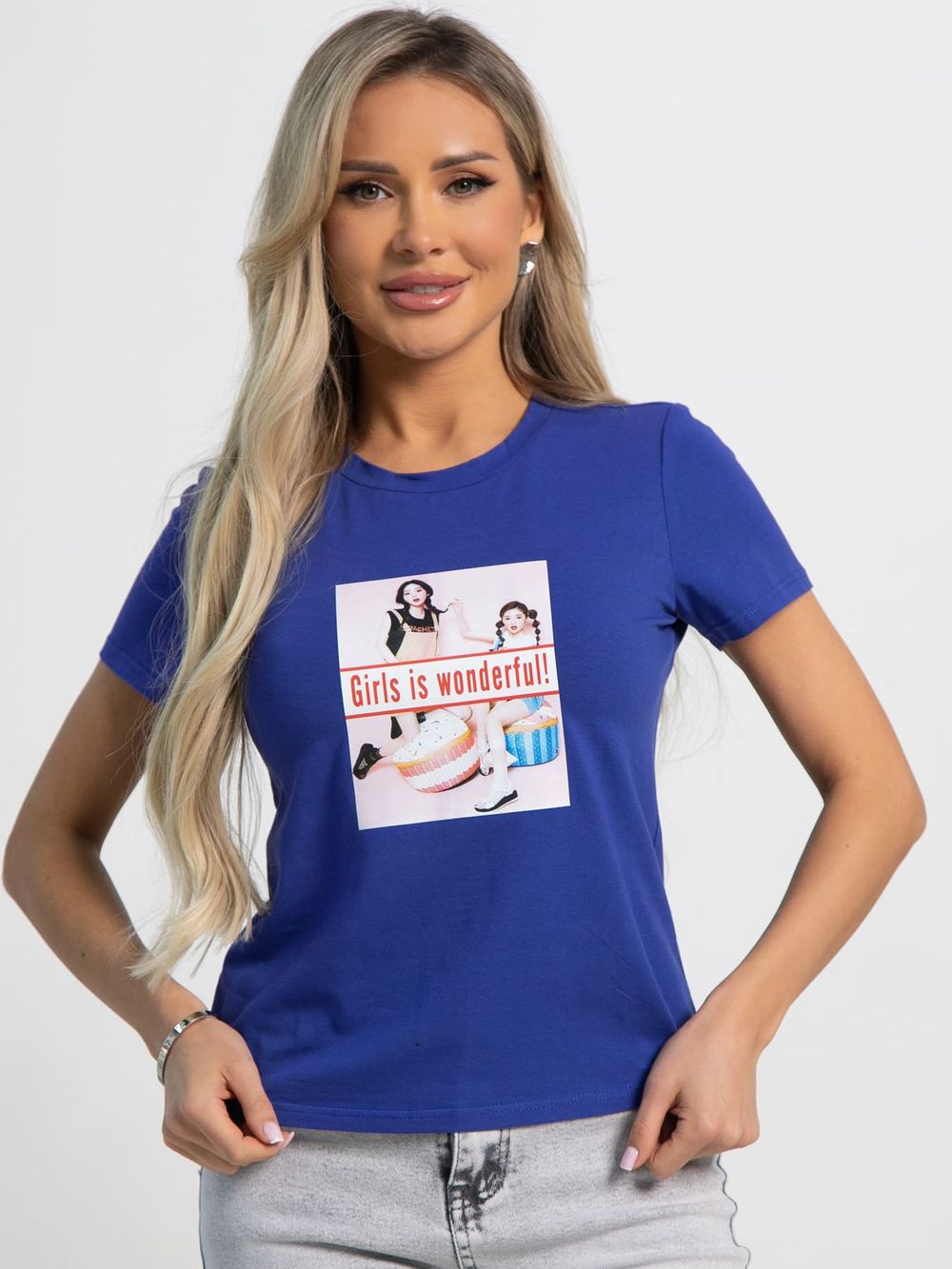 Футболка Тефия (васильковая) Б15668-50М LT Collection