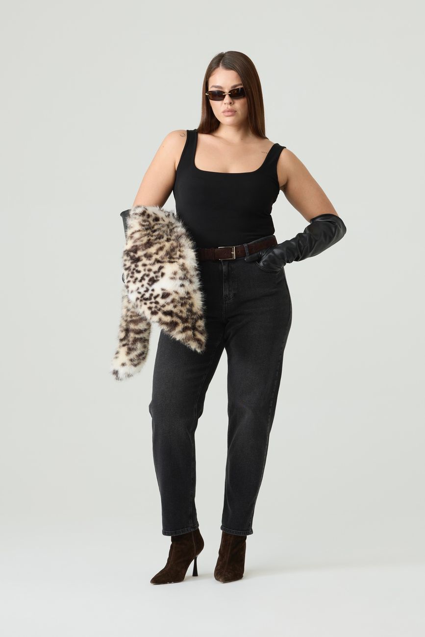 Меховая накидка из искуственного меха, коричневый