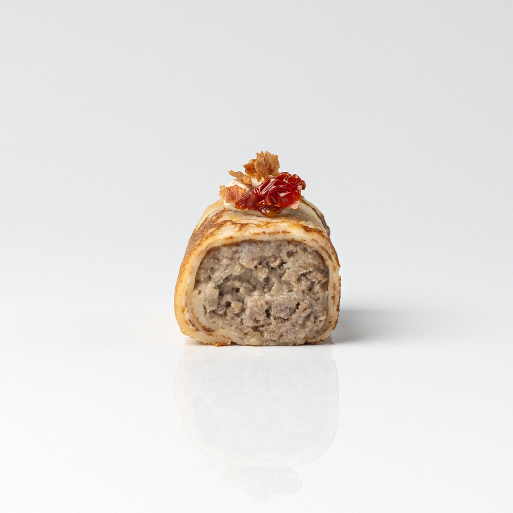 Бокс блинчиков с Жульеном и с телятиной