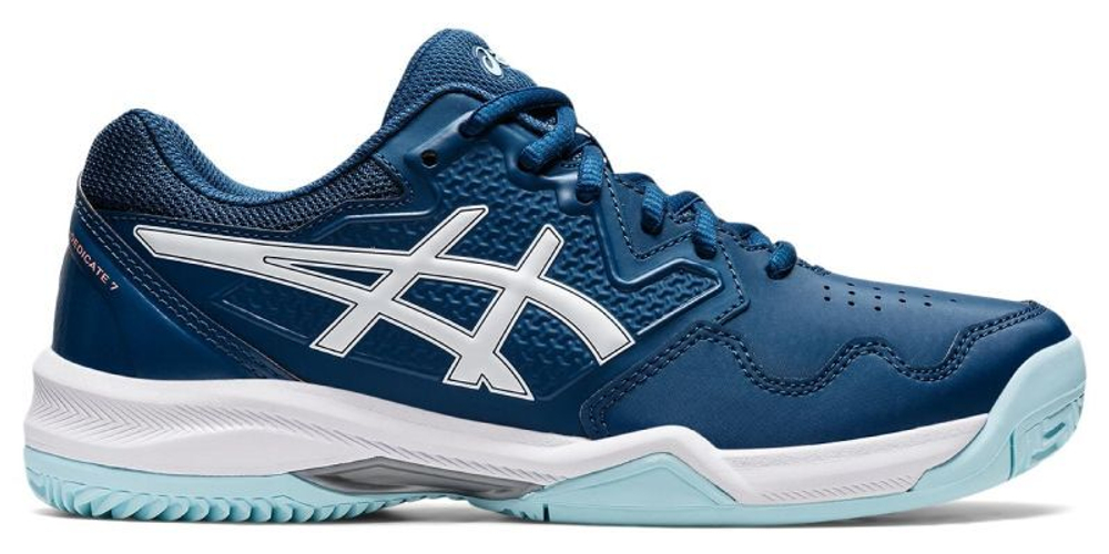 Женские Кроссовки теннисные Asics Gel-Dedicate 7 Clay - light indigo/white