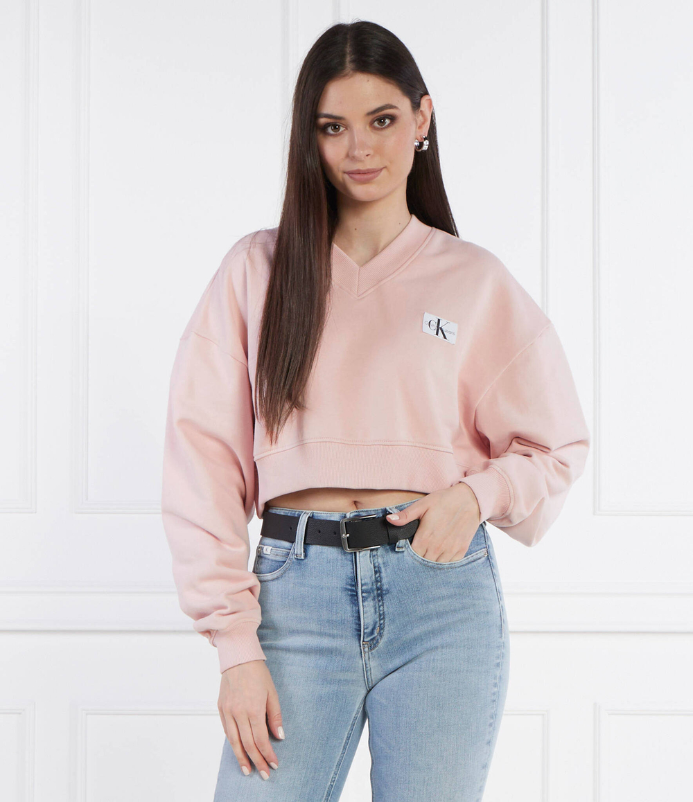 Худи WOVEN LABEL CALVIN KLEIN JEANS - пудро-розовый(J20J223359)