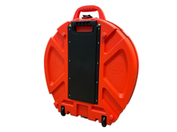 Кейс кофр КРАСНЫЙ для барабанных тарелок до 22" на колесах и с выдвижной ручкой DGCASE DARUMA 22-01А Внутр. размеры 595*595*130мм