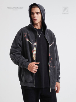 Худи Off Street print zip