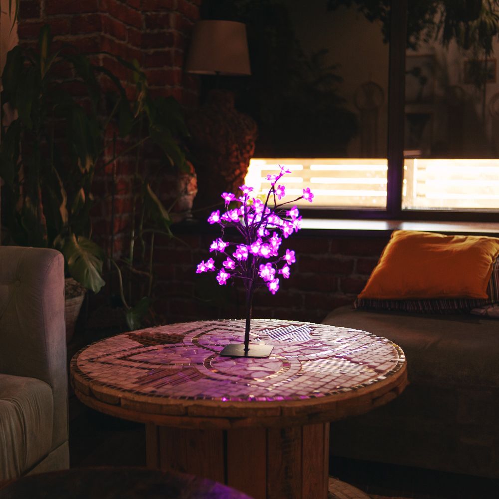 ULD-T3545-048-SBA PINK IP20 SAKURA Дерево светодиодное Сакура. 45 см. 48 светодиодов. Розовый свет. Провод черный. TM Uniel.